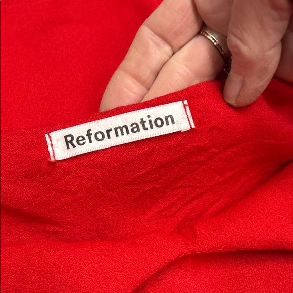 Reformation Red Mini Dress Size Small - Picture 9 of 11